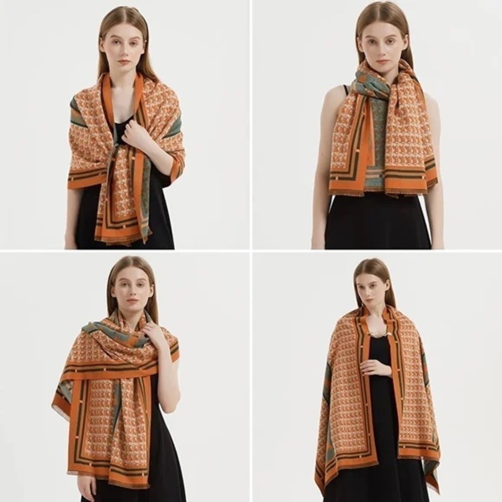 LIFWARM Scarf for Women Shawl and Wrap for Evening Dresses Pashmina Scarves - Picture 3 of 5